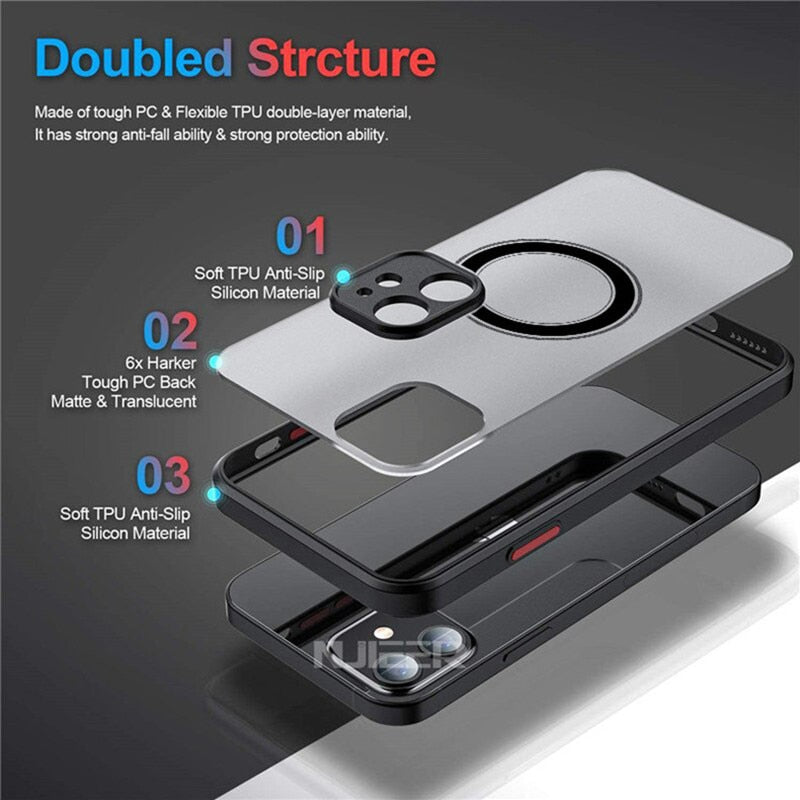 Shockproof Matte Magsafe Apple iPhone Case 11 | 11 Pro | 11 Pro Max
