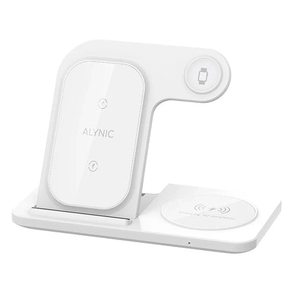 15W 3 In 1 LED Fast Wireless Charger Stand Foldable Charging Station For Smart Phone 15 14 13 12 11 IWatch 9 8 7 6 5 Airpods Pro