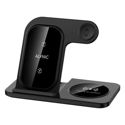 15W 3 In 1 LED Fast Wireless Charger Stand Foldable Charging Station For Smart Phone 15 14 13 12 11 IWatch 9 8 7 6 5 Airpods Pro